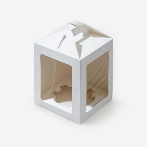 Коробка для кулича с ложементом белая 18х18х22 см ForG JUMPL L