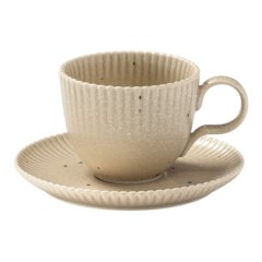 Набор чашка и блюдце Фарфор Бежевый 10473046