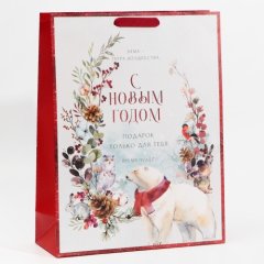 Пакет бумажный "Новый год" 31х40х11,5 см 7695689