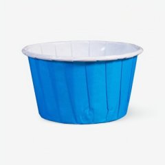 Капсула бумажная с подворотом Синяя D50 H40 10 шт Б-10