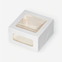 Коробка для торта с окном 18х18х10 см ForG CAKE II W W 180*180*100