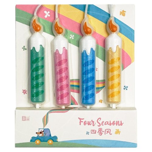 Свечи декоративные "Четыре цвета" 10 см Свеч-4