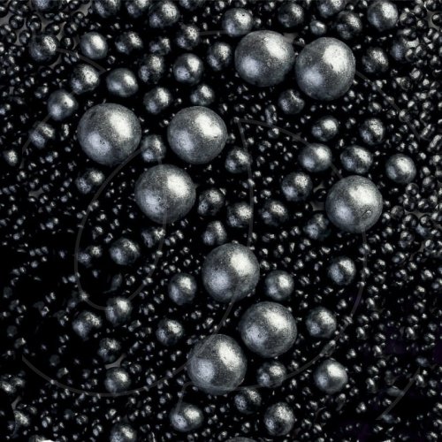 Посыпка кондитерская из дутого риса жемчуг "Чёрный микс" 50 г 159