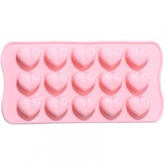 Форма силиконовая "Сердечки" 15 шт 20,5×10 см 549347